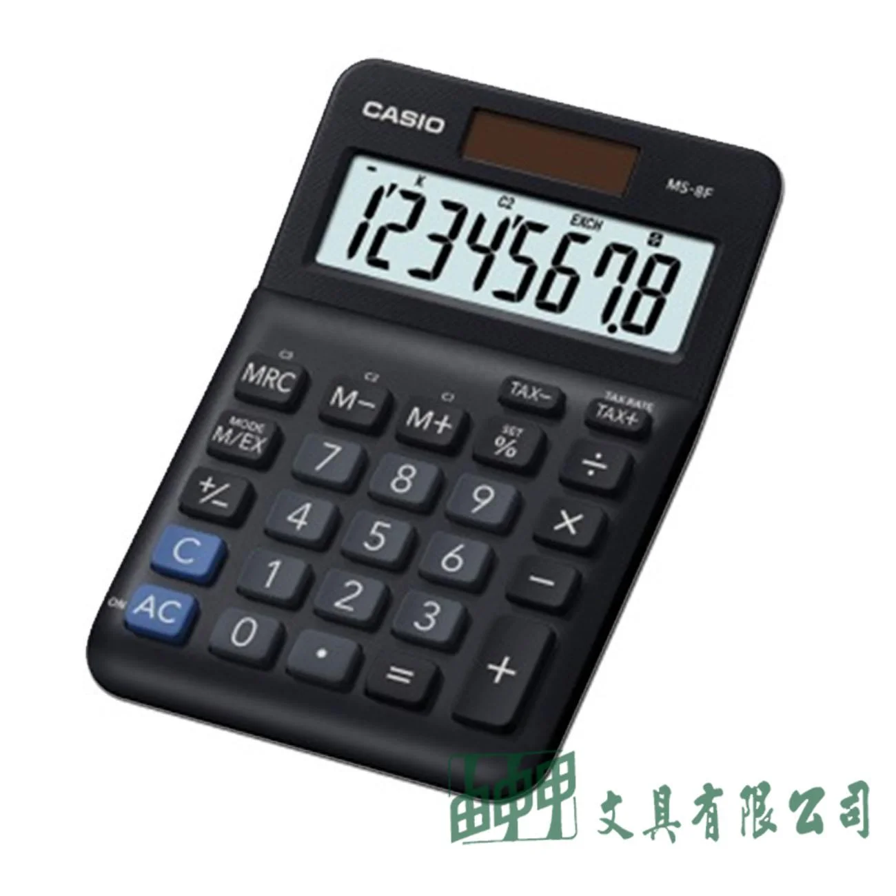 CASIO MS-8F/8位數黑色迷你桌上型商用計算機