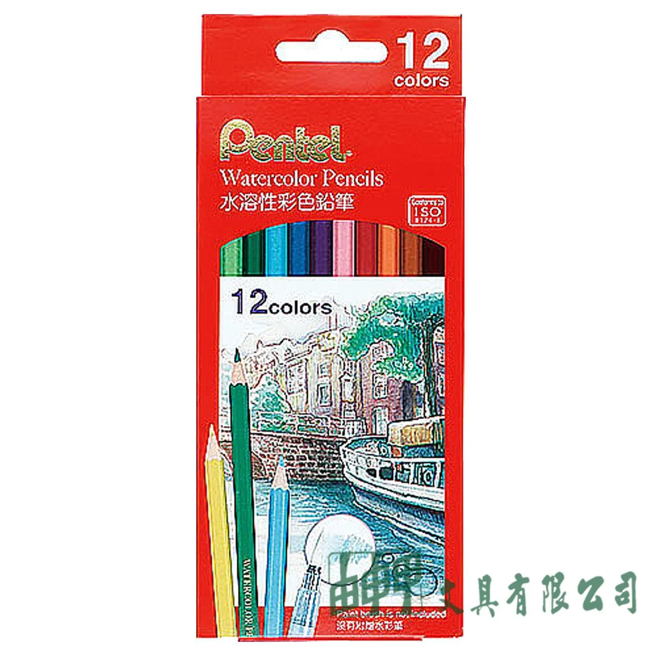 Pentel CB9-12TW 水溶性彩色鉛筆/12色裝