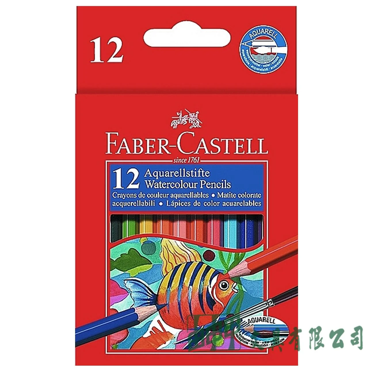 FABER-CASTELL輝柏 114461 短型水性彩色鉛筆 12色