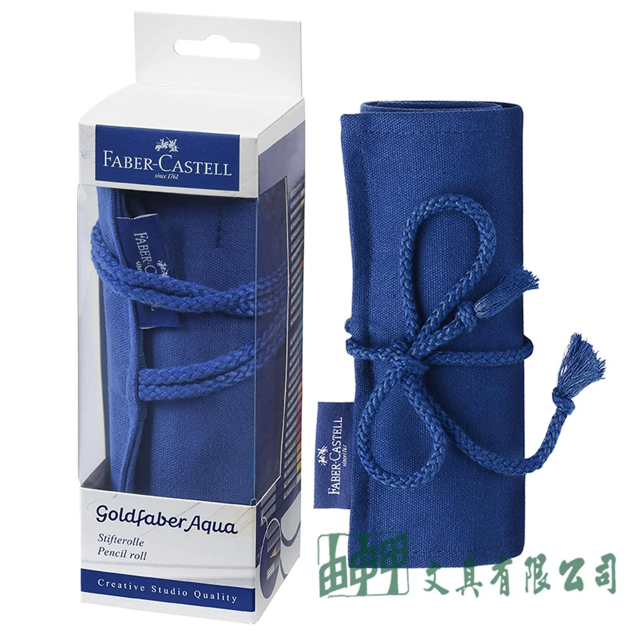 FABER-CASTELL輝柏 114652 帆布捲筆袋+27色水性色鉛筆