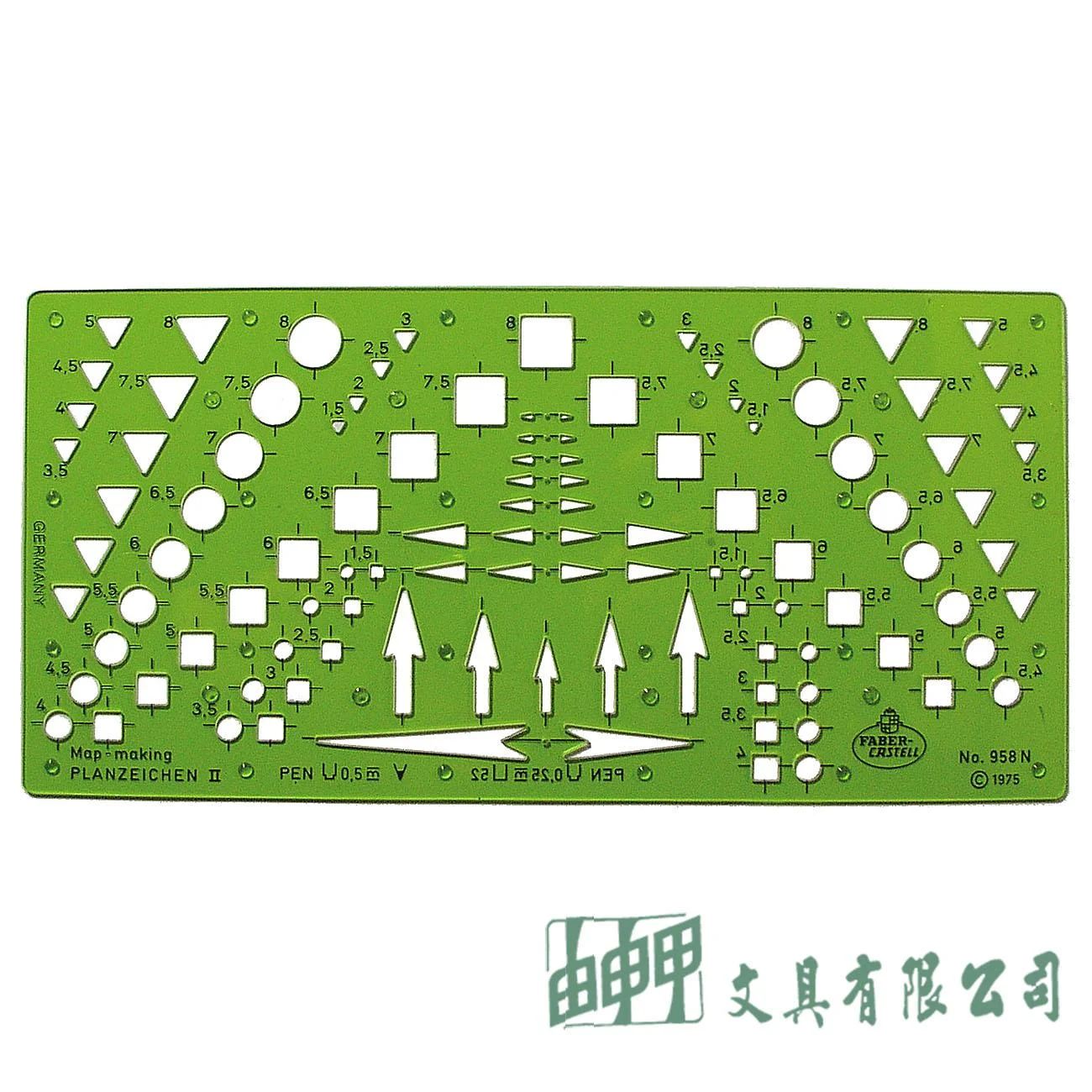 FABER-CASTELL輝柏 958N土地測量符號定規