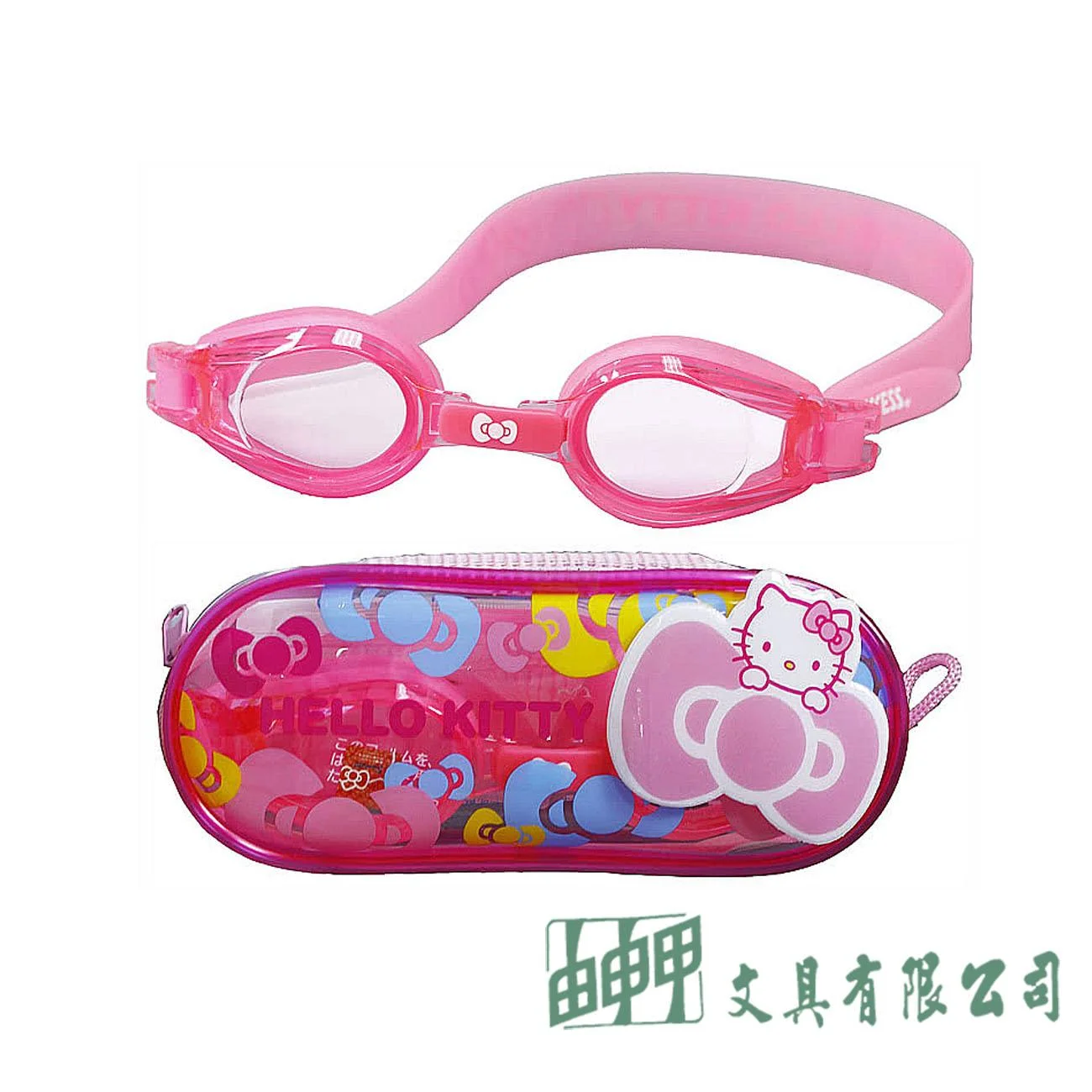 成功 A642 KITTY矽膠兒童泳鏡(蝴蝶結)