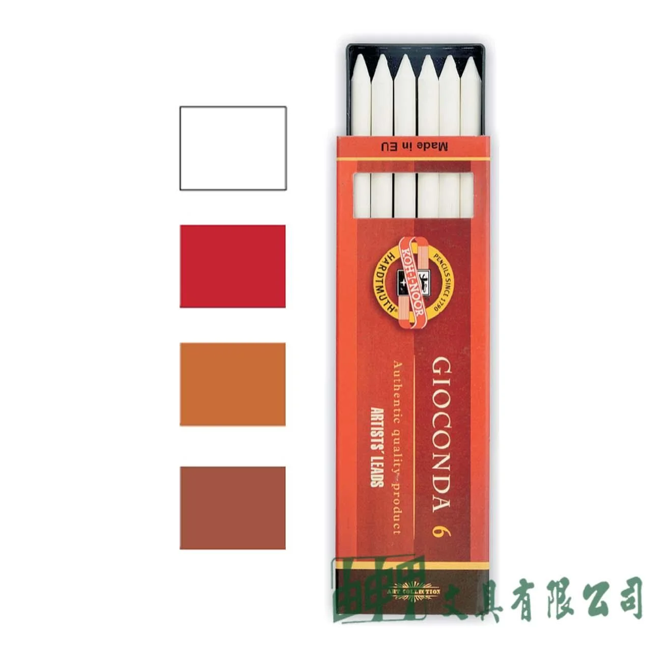 KOH-I-NOOR K4371/4373 KOH-I-NOOR炭精筆芯(白色/紅色)
