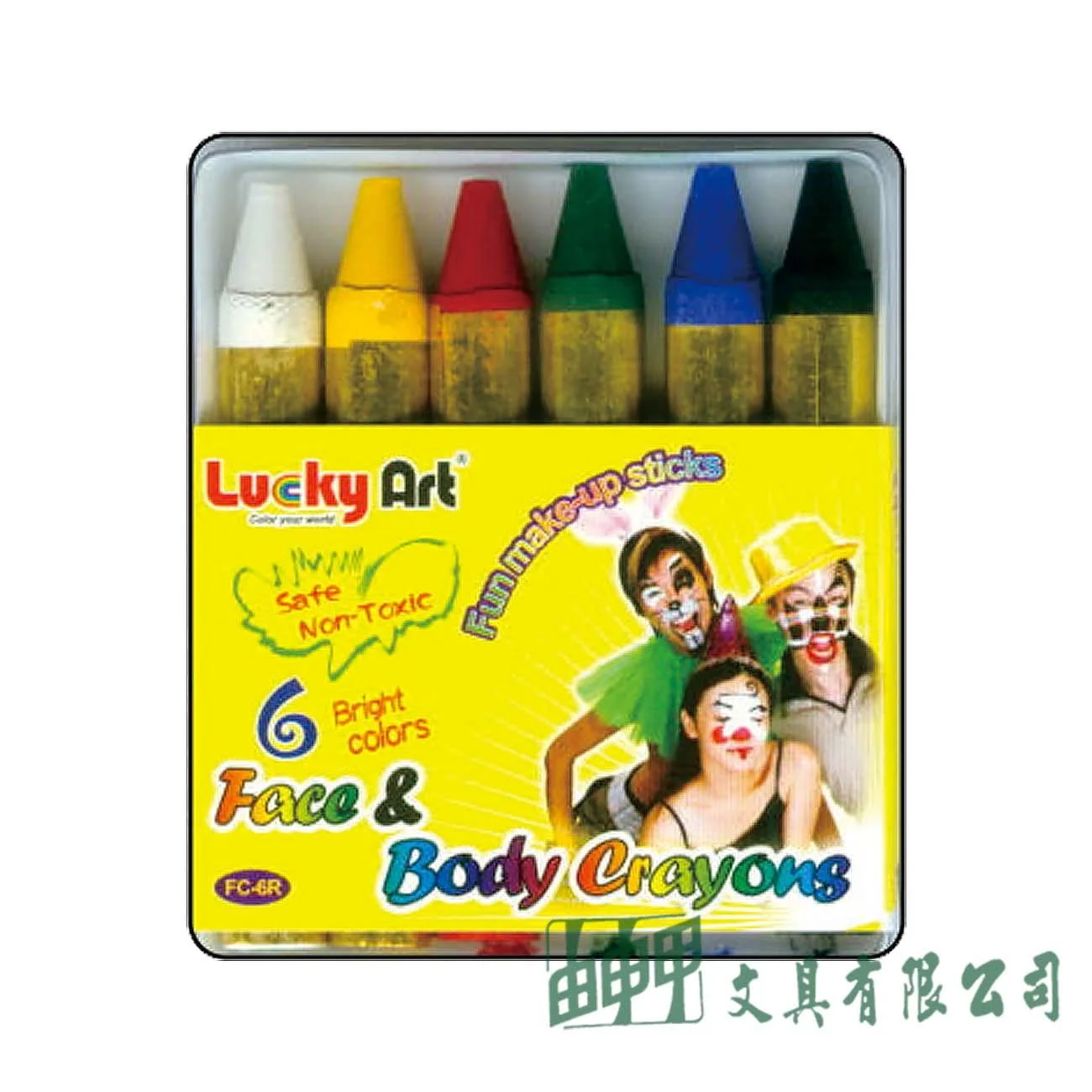 普思 LFC-6R Lucky Art人體彩繪顏料-條狀 (主色6色組)