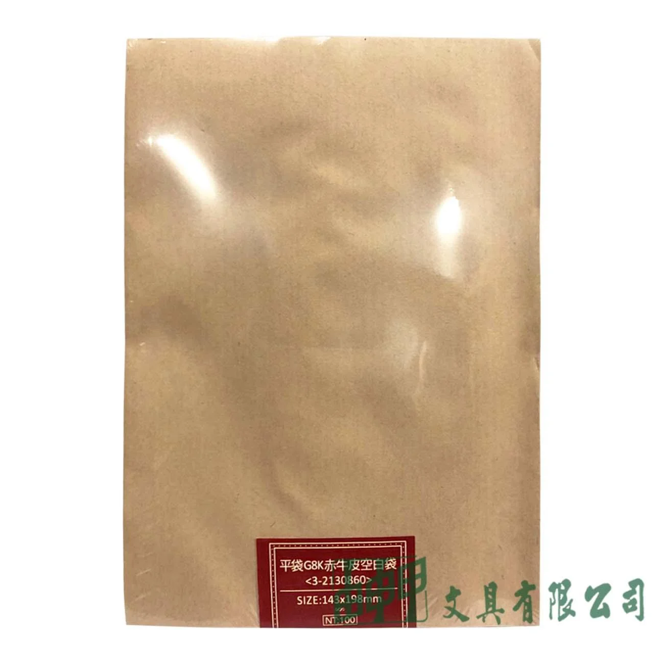 POMEI博美 3-2130860 平袋G8K赤牛皮空白袋(100入)