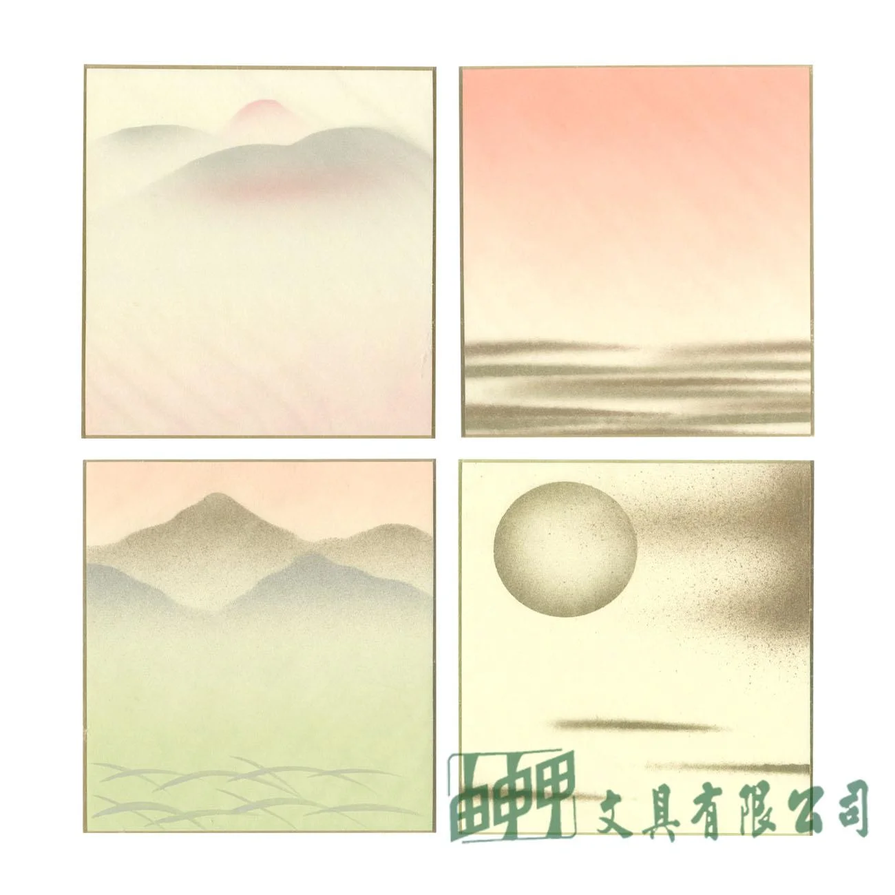 由申甲 日本畫仙板12*13.5CM