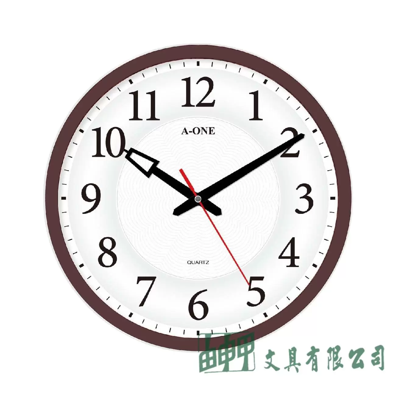 由申甲 TG-0225 核桃木紋凸字印花大掛鐘