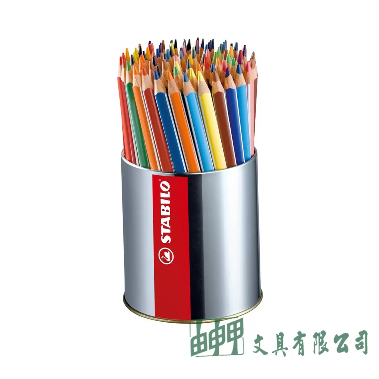 STABILO 思筆樂 Trio 粗色鉛筆 18色 92支入 鐵筒組