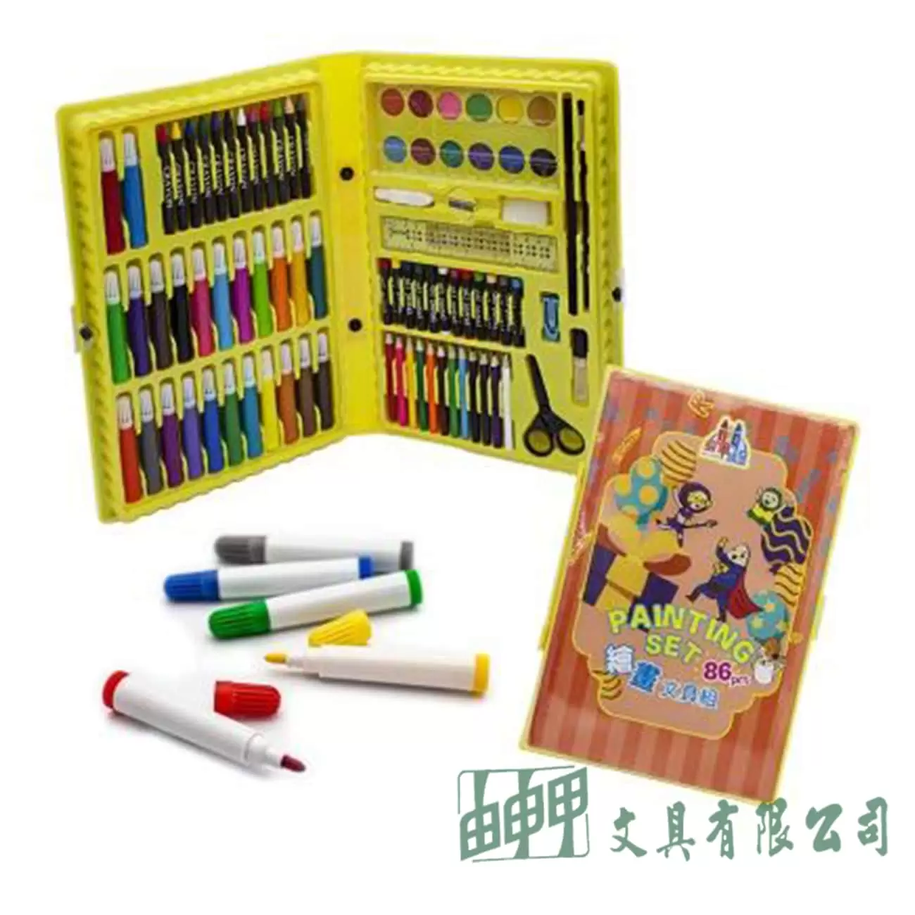   蠟筆城堡 繪畫文具組86色