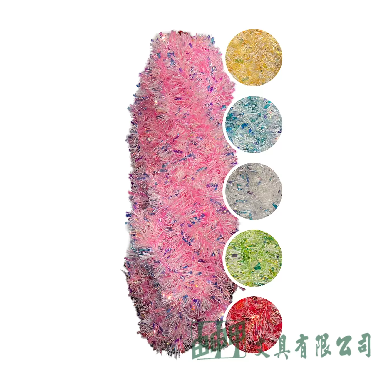 由申甲 彩條-白絨幻彩