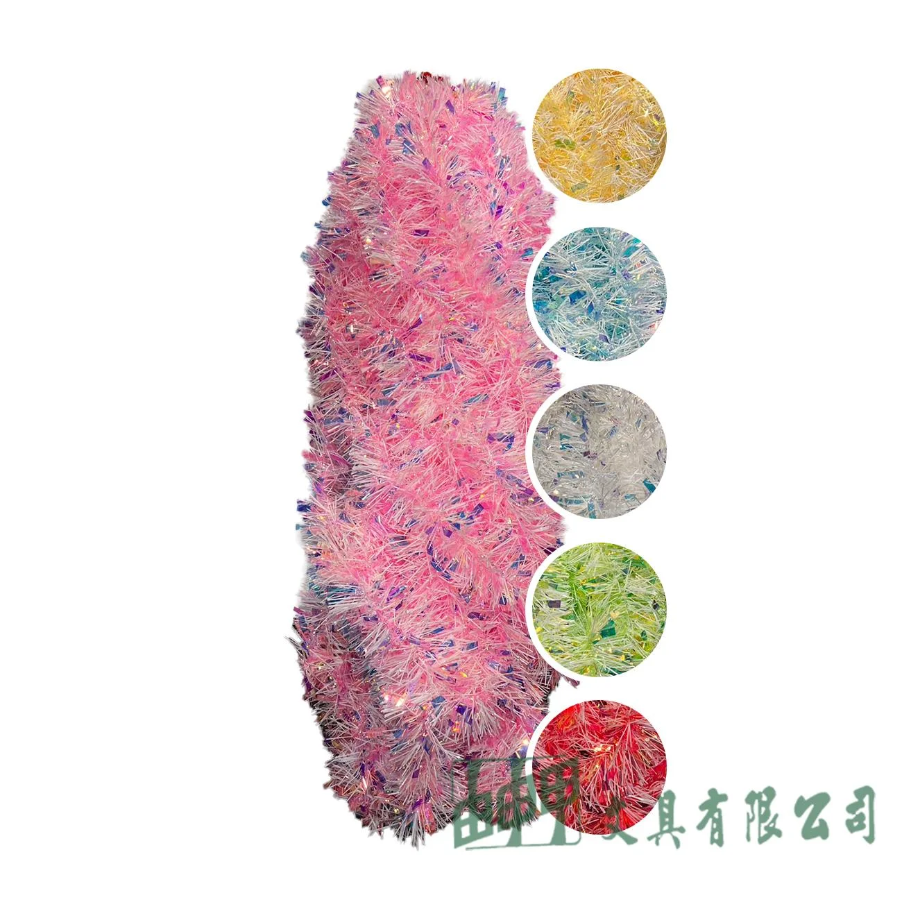 由申甲 彩條-白絨幻彩