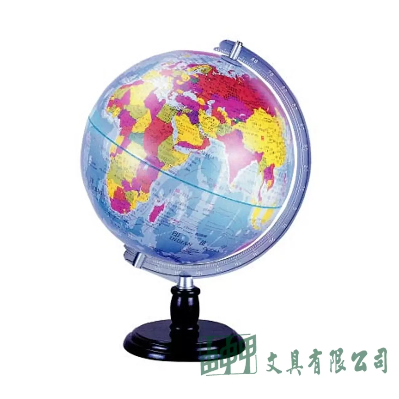 徠福 地球儀 12" (木座) 高45cm