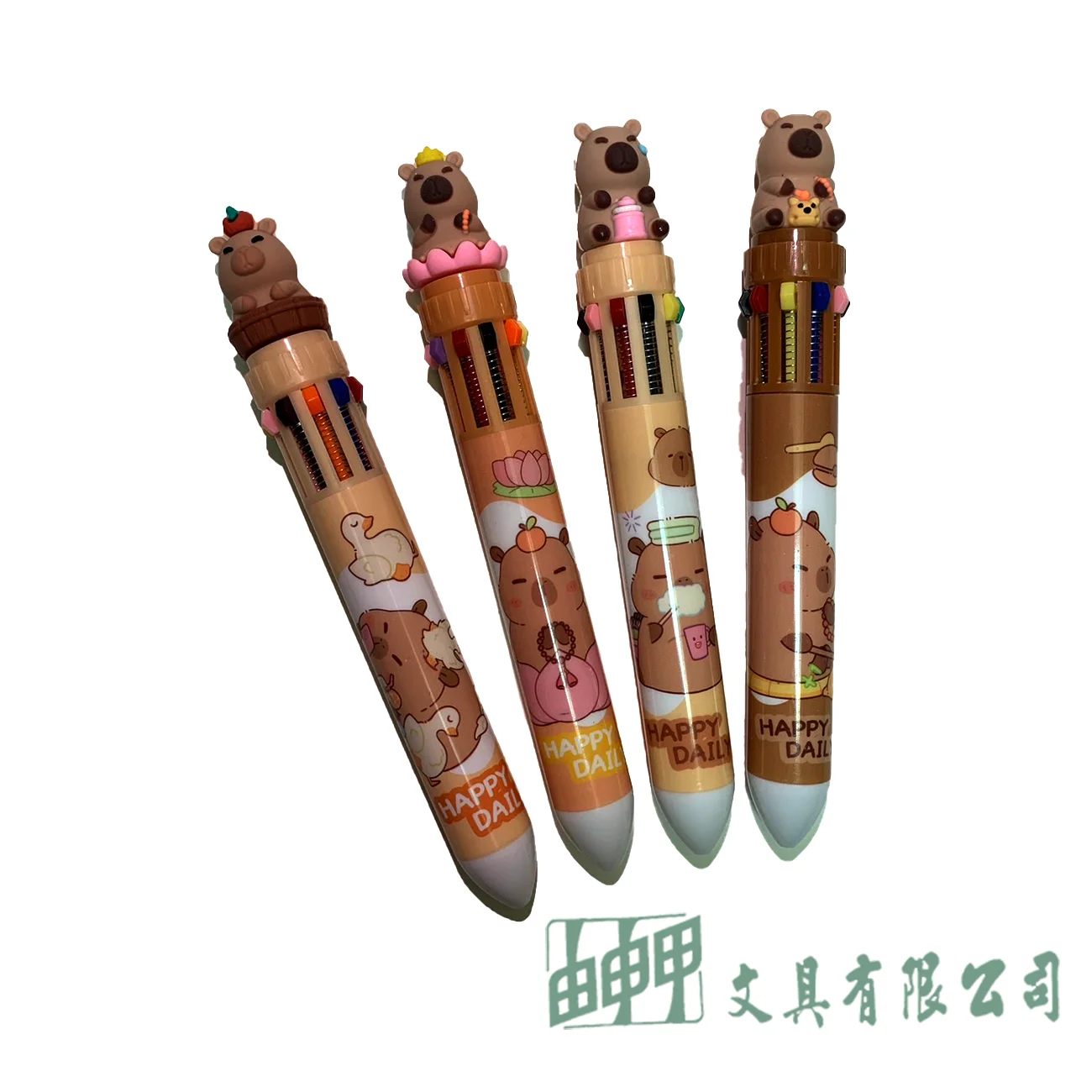由申甲 8003卡豚巴拉 10色圓珠筆