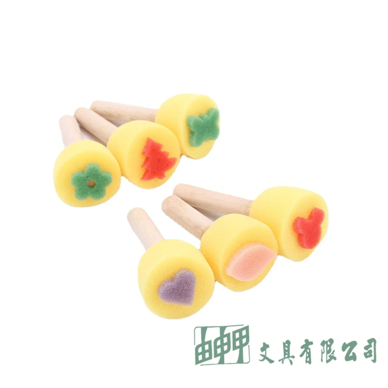 由申甲 蘑菇 海棉 造型印章6入