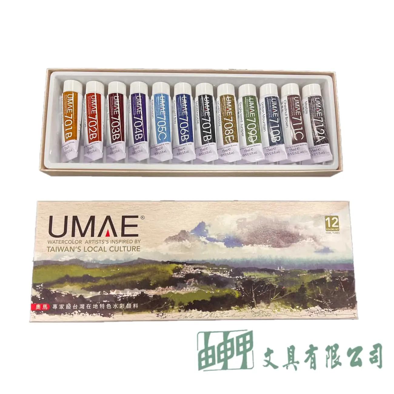    UMAE奧馬台灣在地水彩15ML/12色