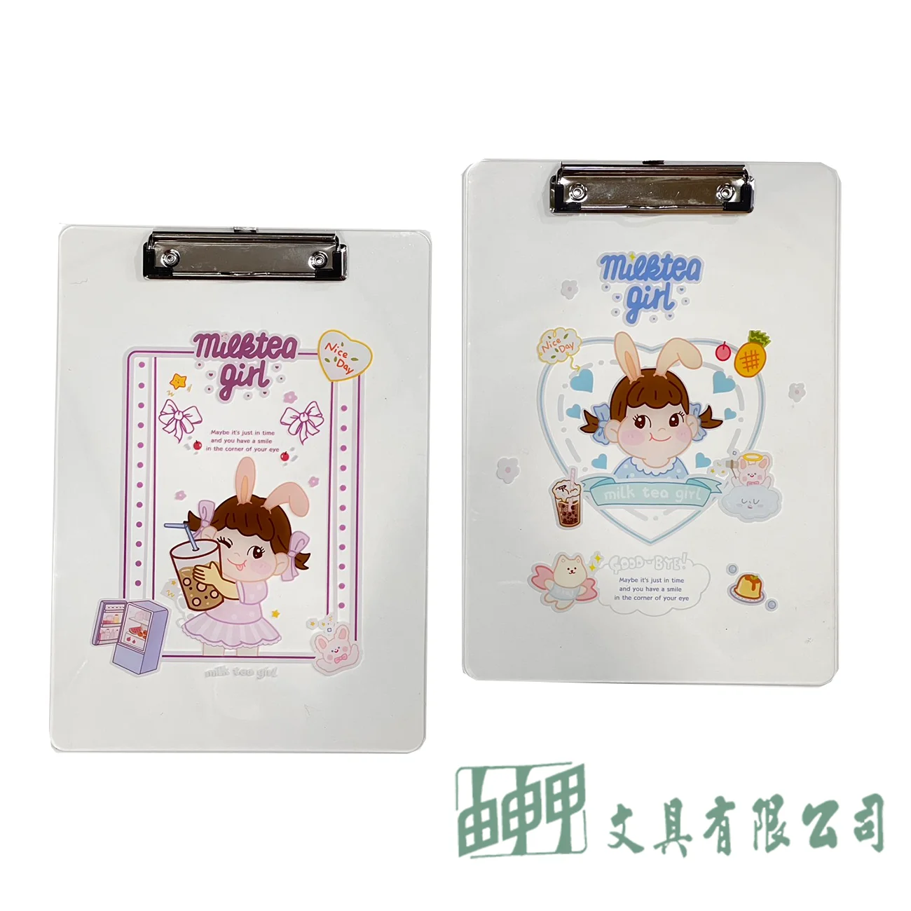 由申甲 可愛卡通 A4透明壓克力板夾